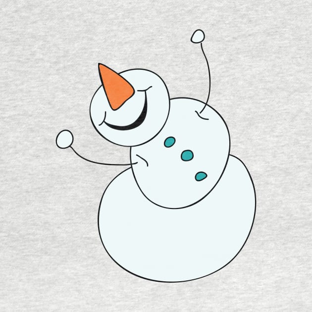 Happy Snow Day Snowman by MegMarchiando